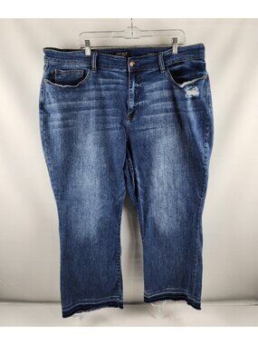 Judy Blue Jeans Womens 24W Plus Cropped Bootcut Denim (42x25) JB82589MD-PL